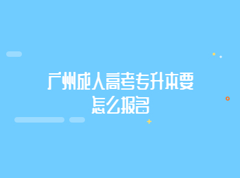 廣州成人高考專(zhuān)升本
